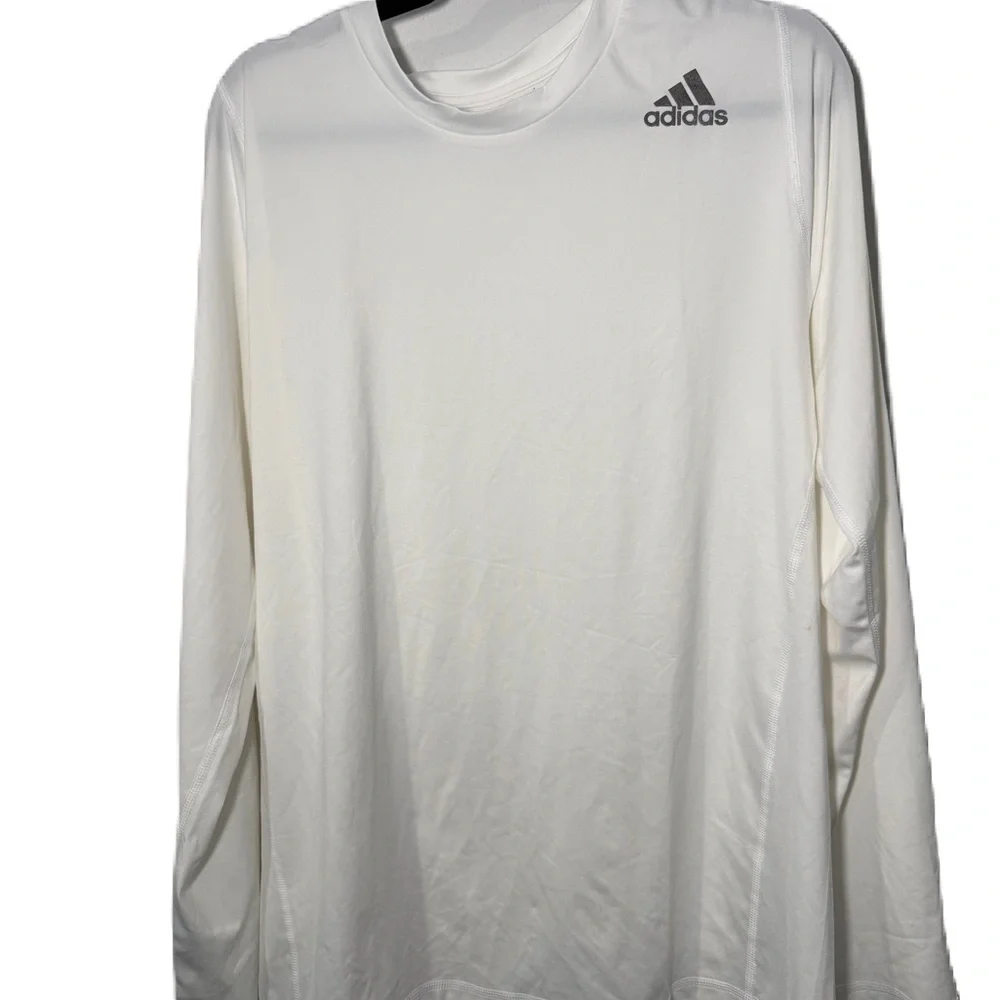 Adidas Men's Cream Long Sleeve Tee